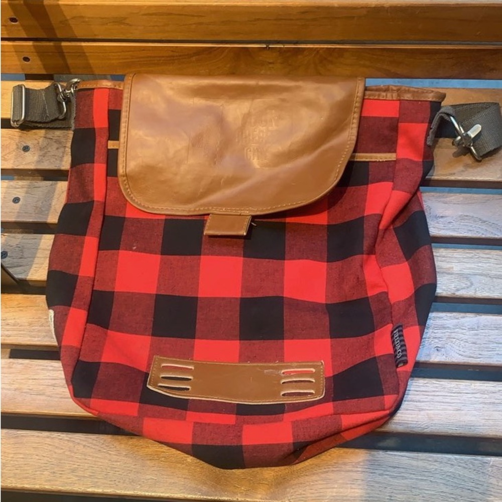 Plaid crossbody bag, like new.